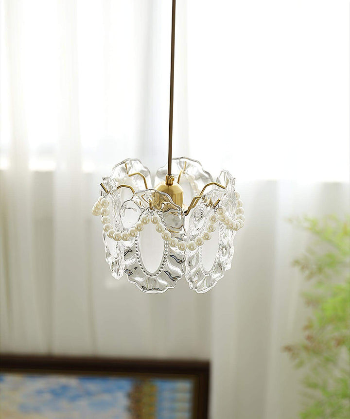 Floral Glass Pendant Lamp 20cm