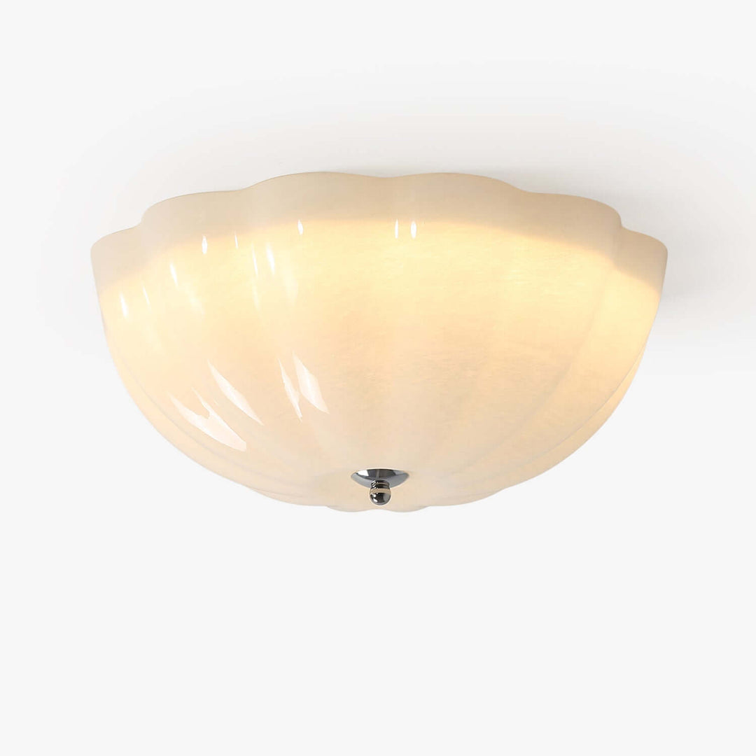 Opal Glass Shell Ceiling Lamp 38cm