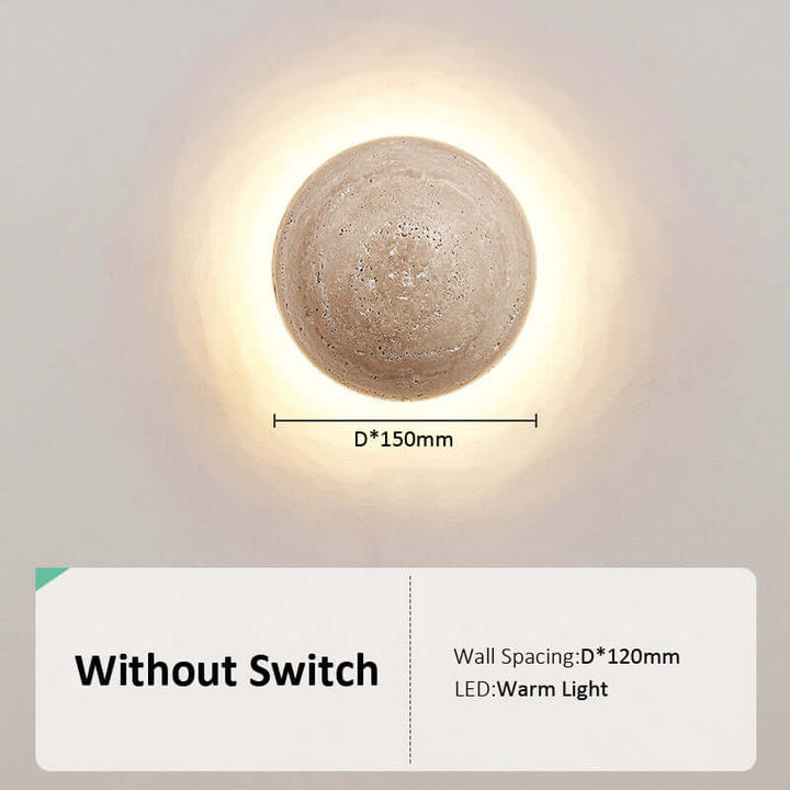 Nordic Cream Travertine Wall Lamp
