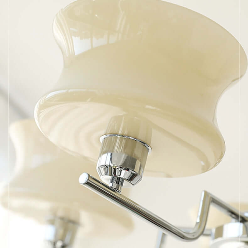 Vintage Metal & Glass Chandelier for Dining Room