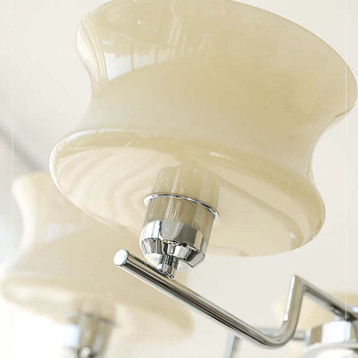 Vintage Metal & Glass Chandelier for Dining Room
