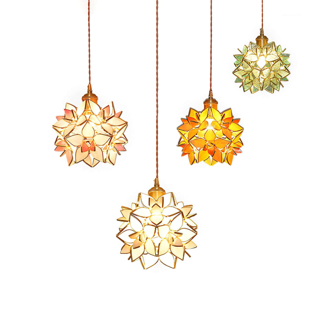 Capiz Shell Pendant Light, 20cm, Elegant Hanging Lamp