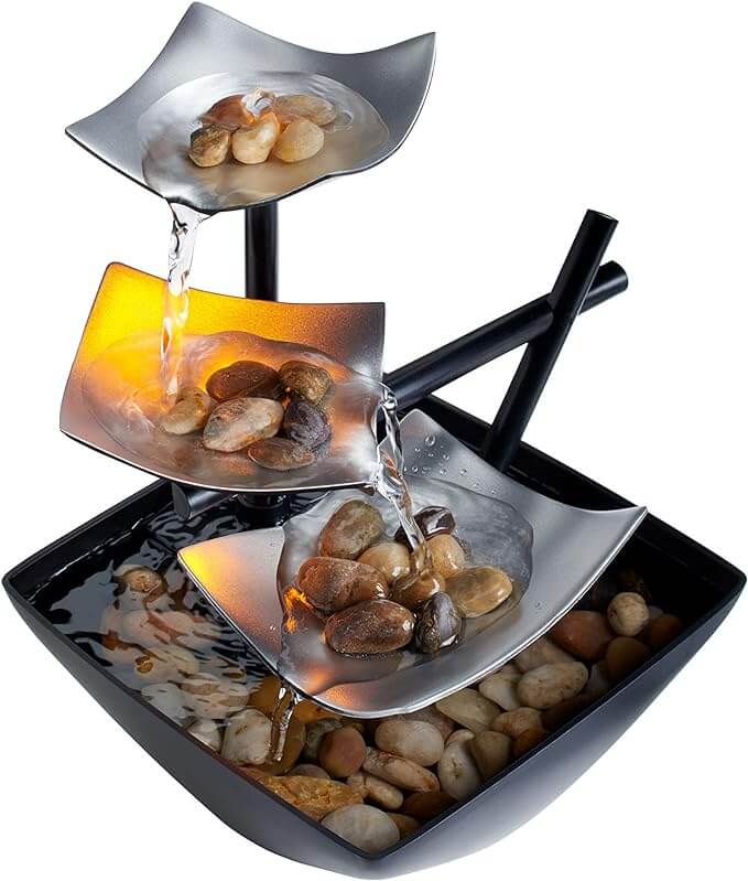 Tabletop Electric Water Fountain with Light