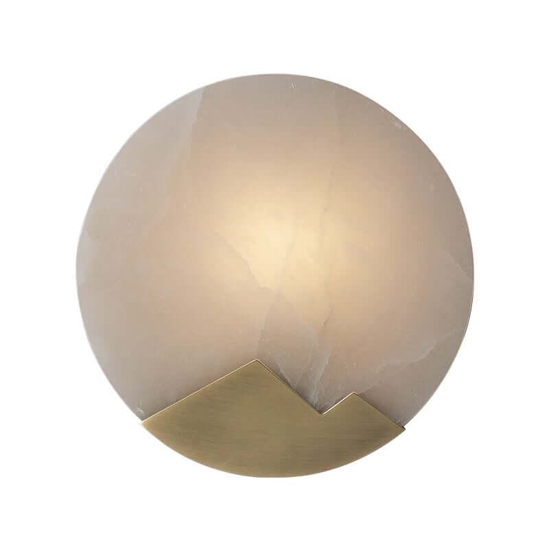 Elegant Marble Wall Light with Brass Accents