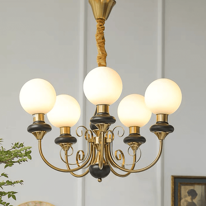 Elegant Green Onyx Chandelier | 3 & 5 Heads