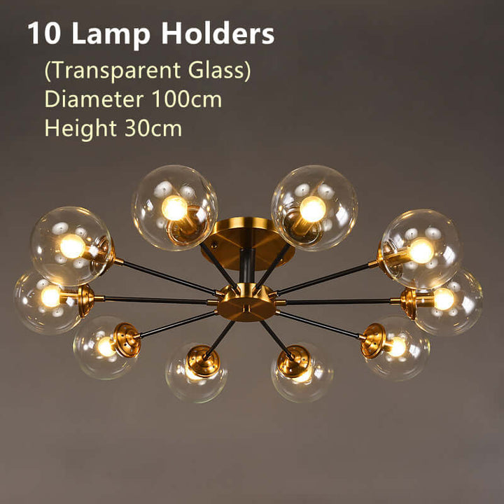 Modern Copper LED Chandelier