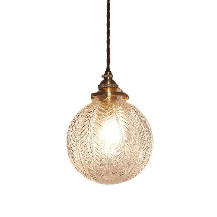 Vintage Glass Globe Pendant Light 15cm
