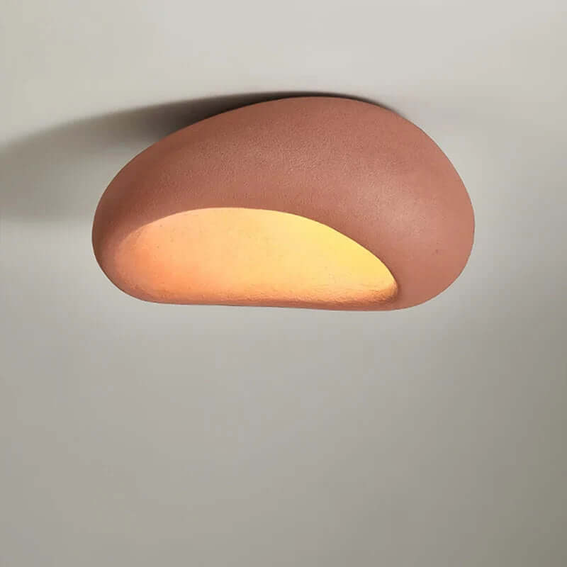 Wabi-Sabi Style Resin Ceiling Light Fixture