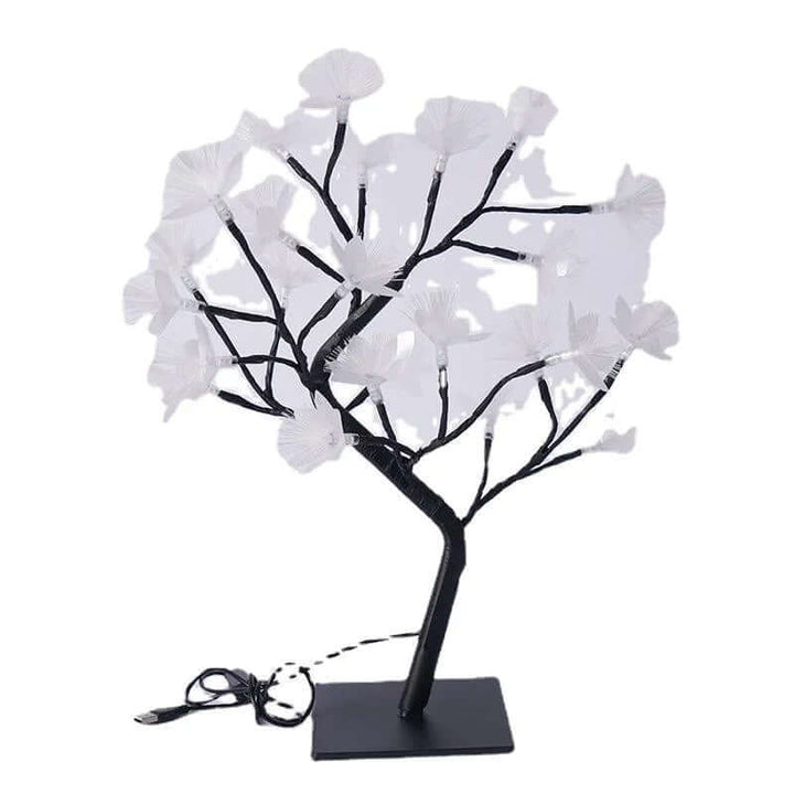 LED Birch Tree Light with Rose Flowers - 45cm