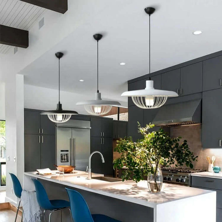 Rustic Wood-Look Pendant Light Fixture