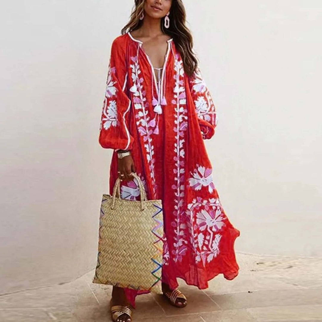 Oversized Vintage Print Dress