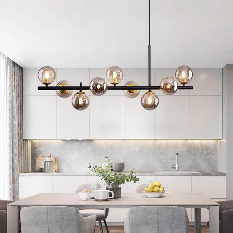 Elegant Glass & Iron Pendant Light