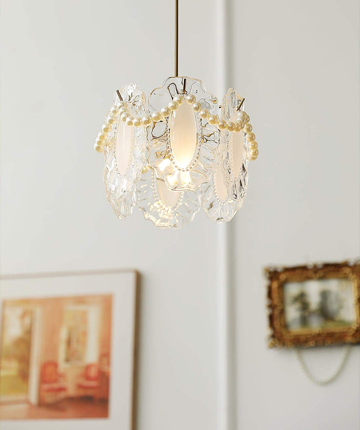 Floral Glass Pendant Lamp 20cm