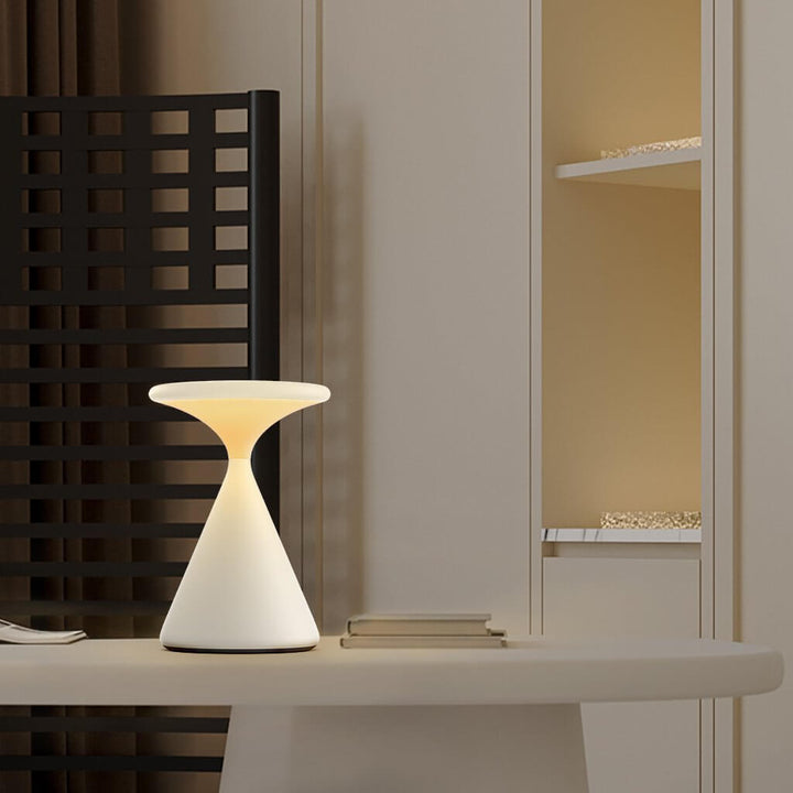 Cordless Hourglass Table Lamp