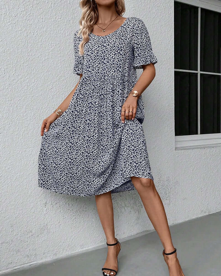 Women's Floral Pattern Dress - Effortless & Chic