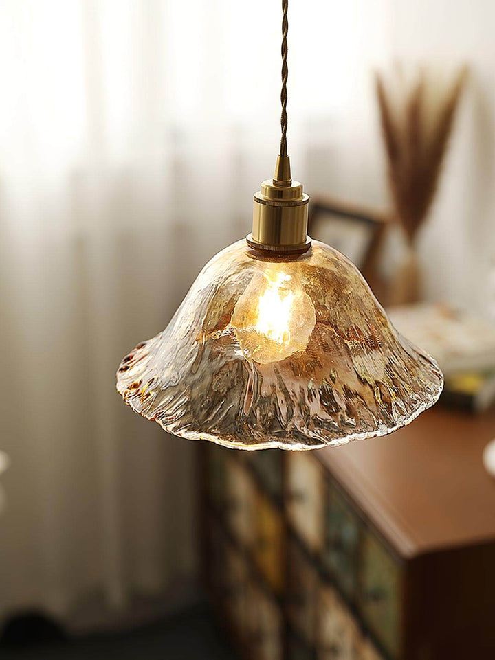 Brown Glass Pendant Light Fixture