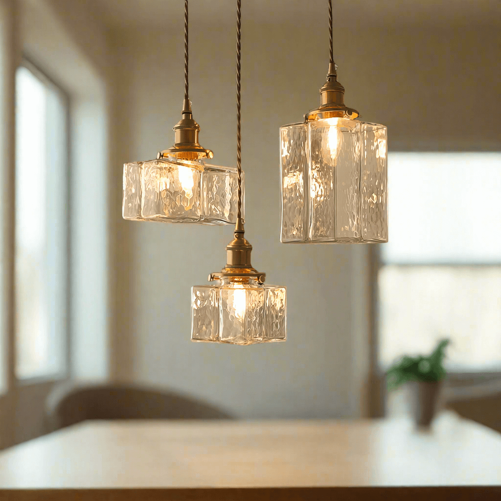 Retro Hanging Glass Lamp