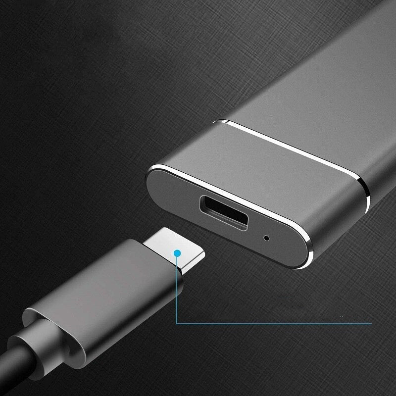 8TB Portable SSD External Hard Drive with USB 3.1, lightweight, compact design, ideal for fast data transfers and storage.