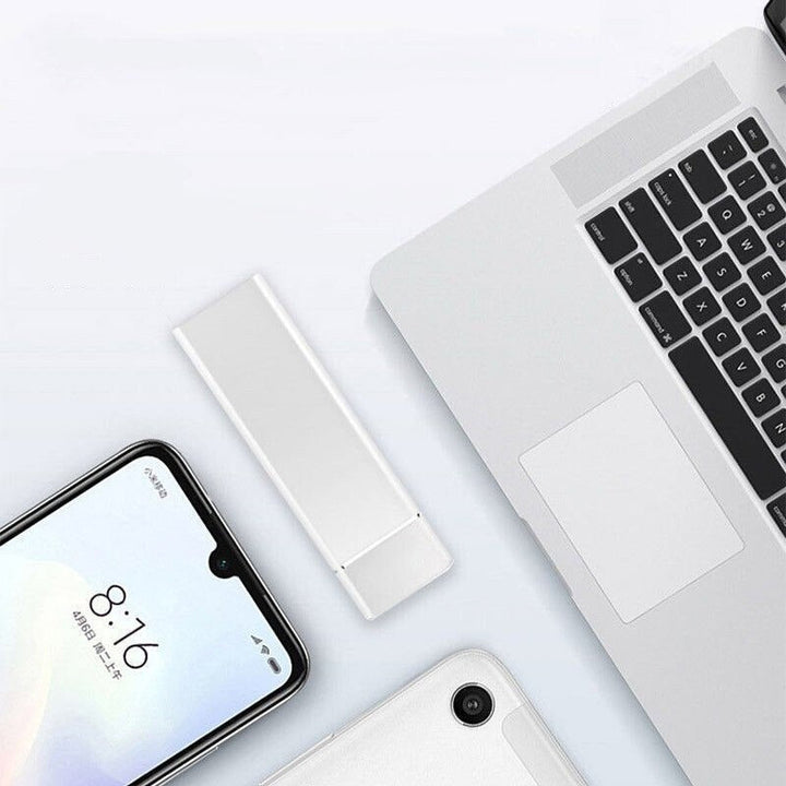 8TB Portable SSD External Hard Drive with USB 3.1, lightweight, compact design, ideal for fast data transfers and storage.
