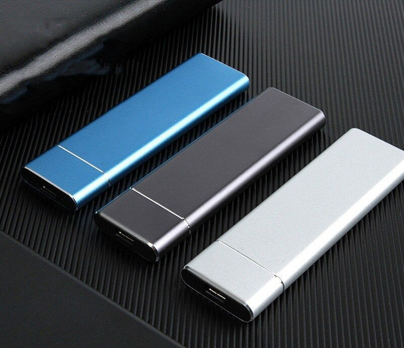8TB Portable SSD External Hard Drive with USB 3.1, lightweight, compact design, ideal for fast data transfers and storage.