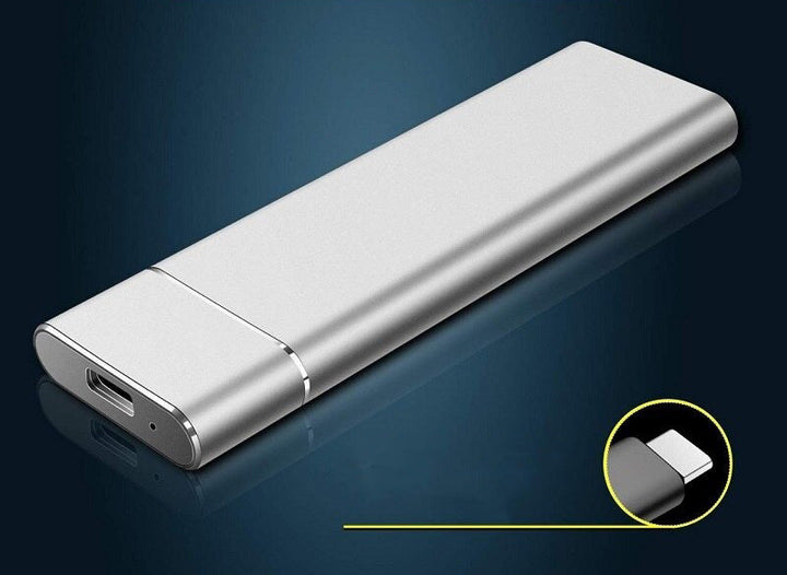 8TB Portable SSD External Hard Drive with USB 3.1, lightweight, compact design, ideal for fast data transfers and storage.