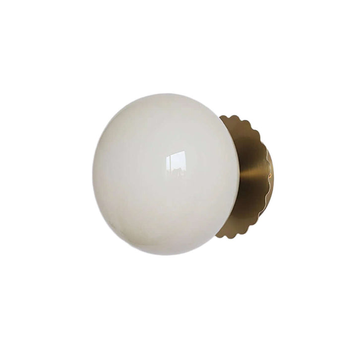 Pink Glass & Metal Sconce Light - 20cm