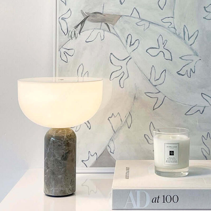 Modern Marble Table Lamp with LED Light