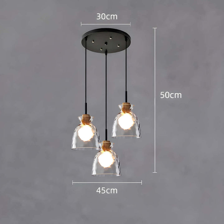 Modern Glass Chandelier for Dining Room, Entryway or Kitchen Lighting