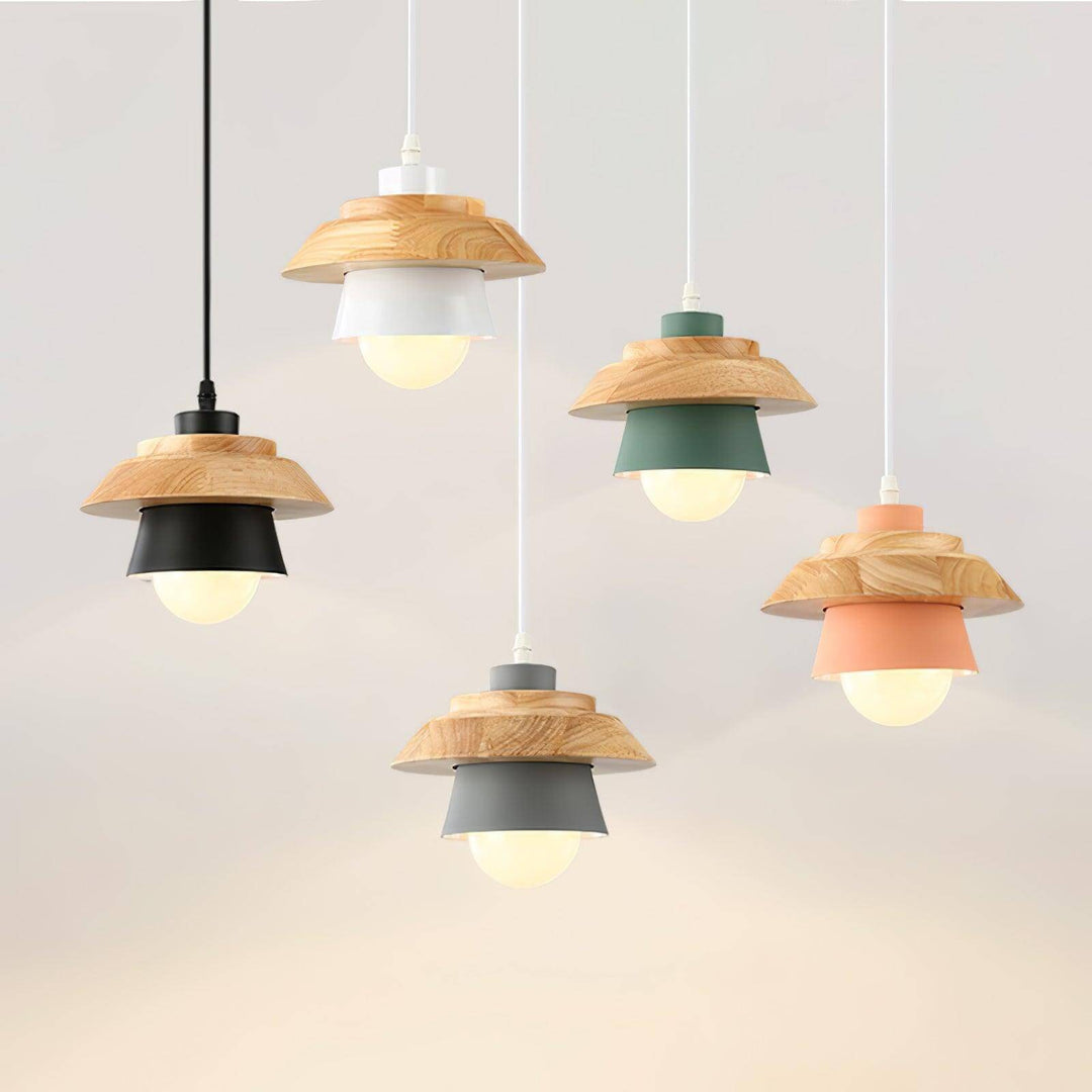 Natural Stone & Wood Pendant Lamp