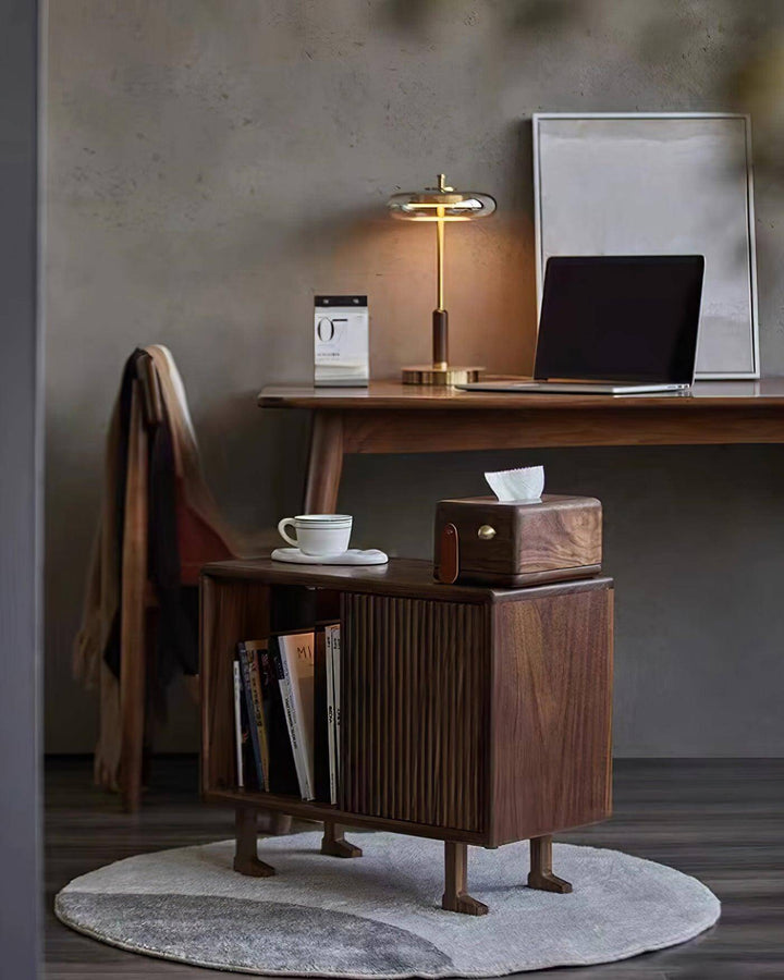 Modern Glass & Metal LED Table Lamp