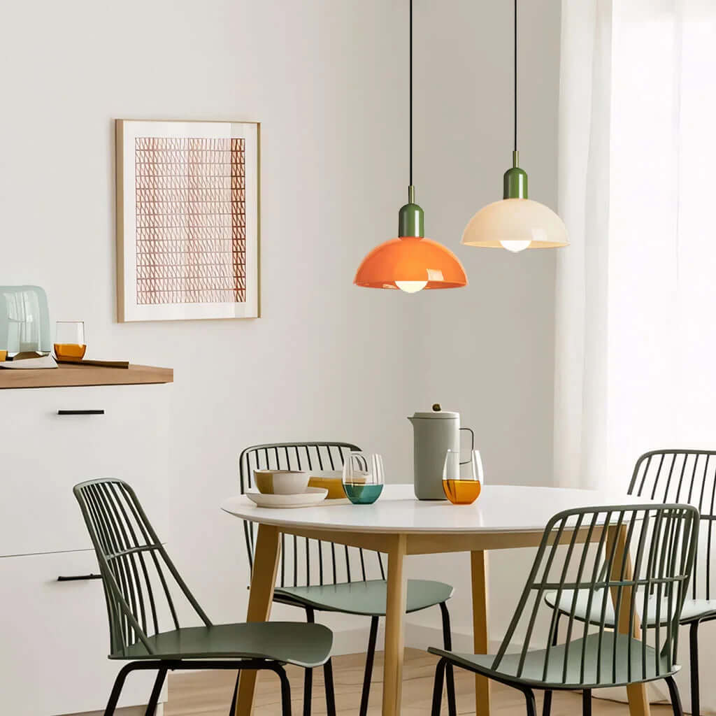 Colorful Glass Bowl Pendant Light