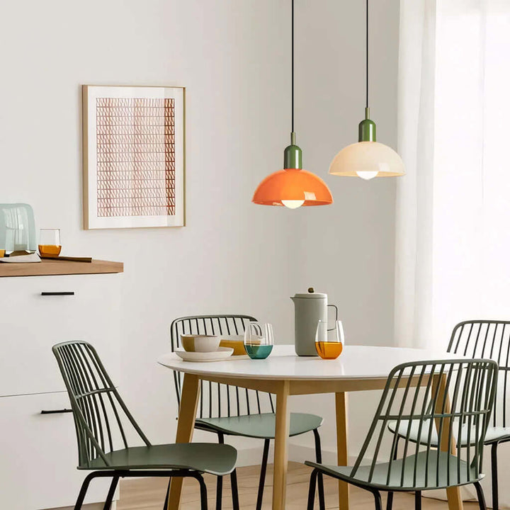 Colorful Glass Bowl Pendant Light