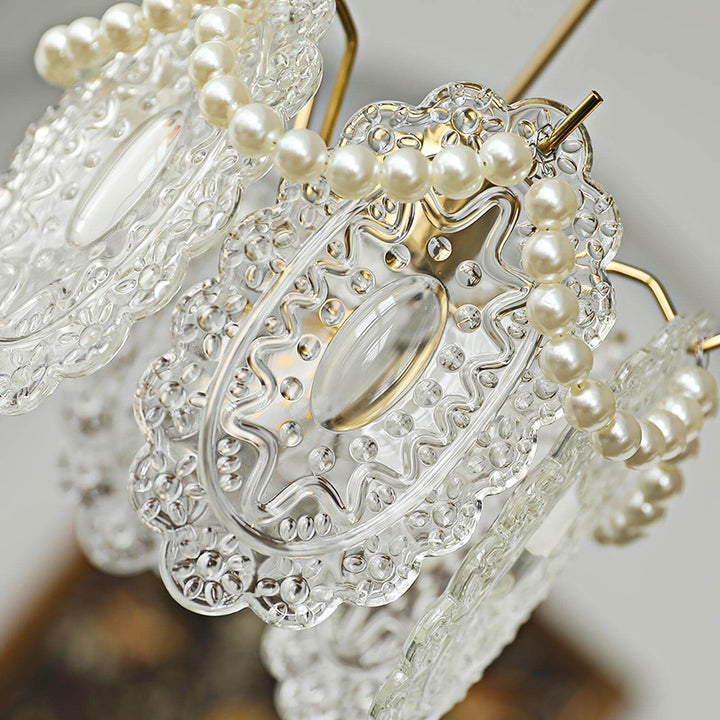 Floral Glass Pendant Lamp 20cm