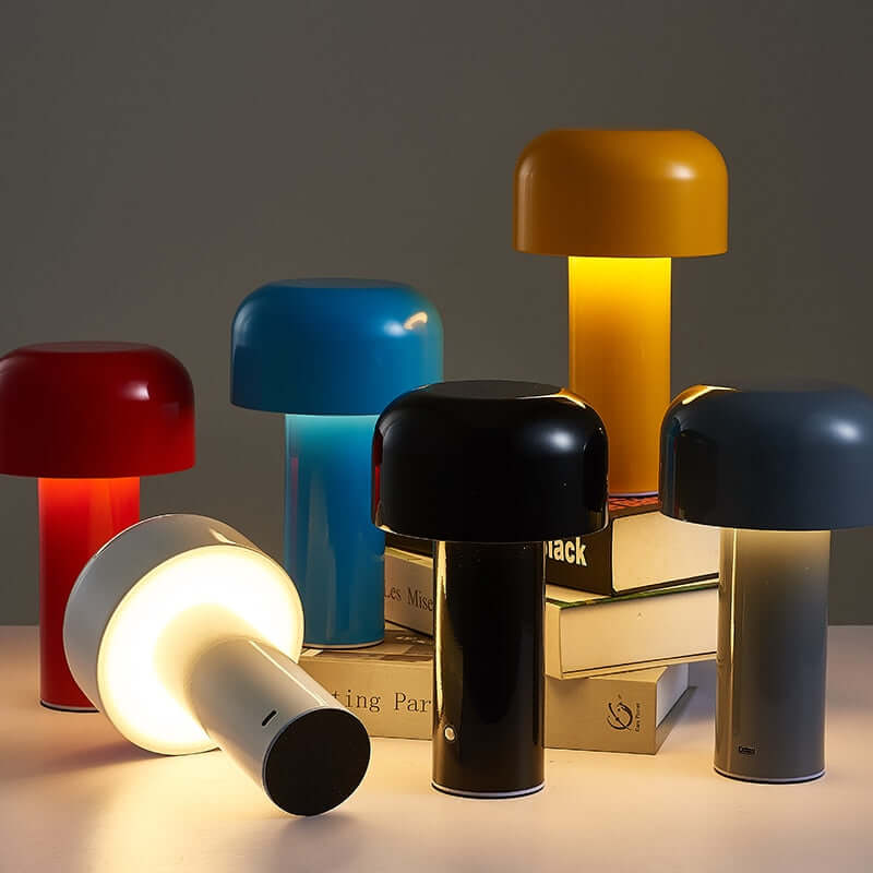 Cordless Mushroom Lamp with 3 Dimming Modes