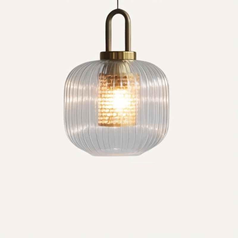 Striped Glass Pendant Light for Modern Decor