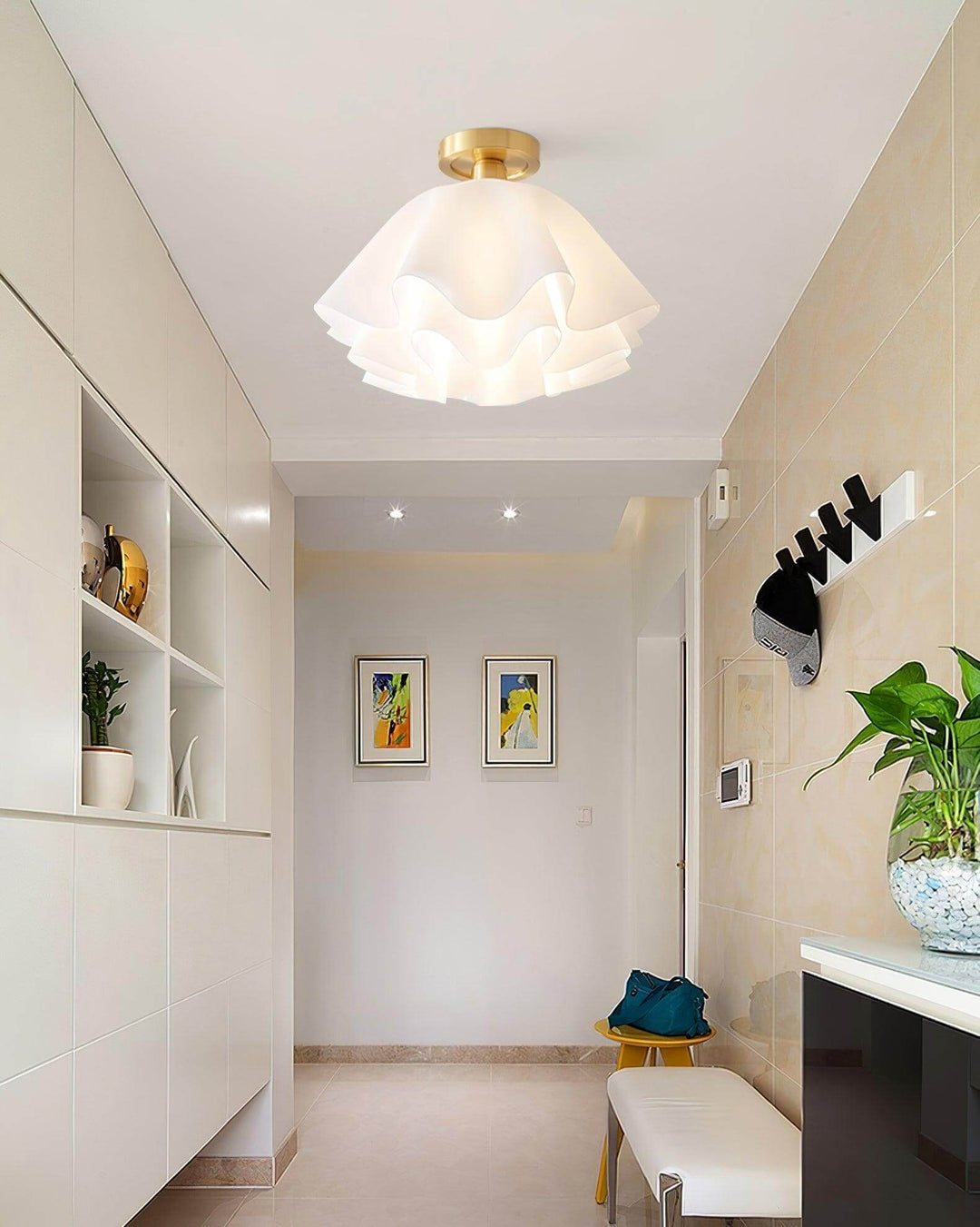 Modern Copper Ceiling Light Fixture