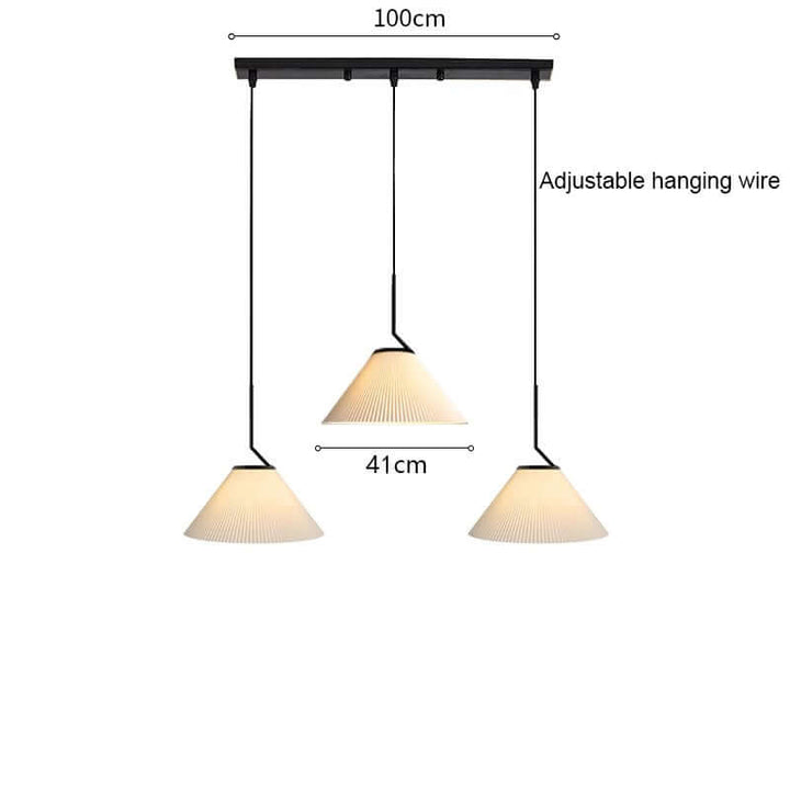Pleated Cream Pendant Lamp