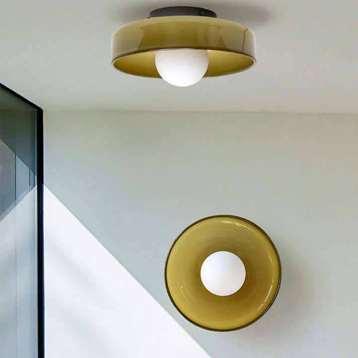Modern Round Glass Ceiling Light Fixture