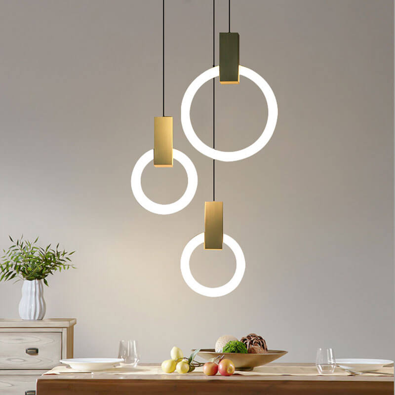 Modern Acrylic Ring LED Pendant Light