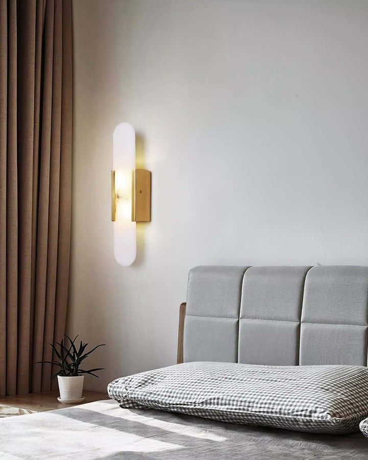 Elongated Alabaster Wall Lamp