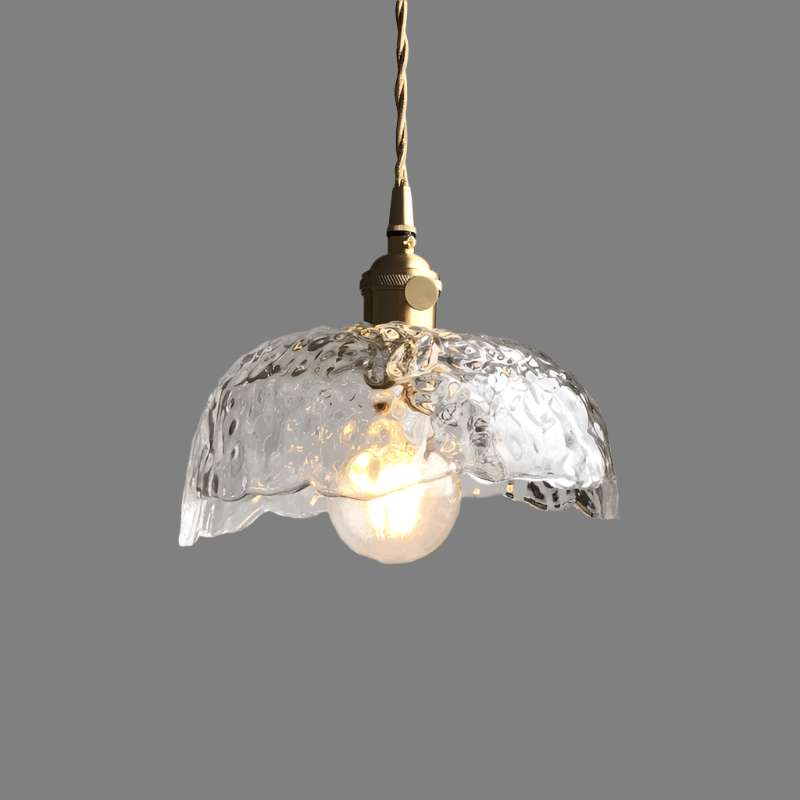 Modern Brass & Glass Pendant Light