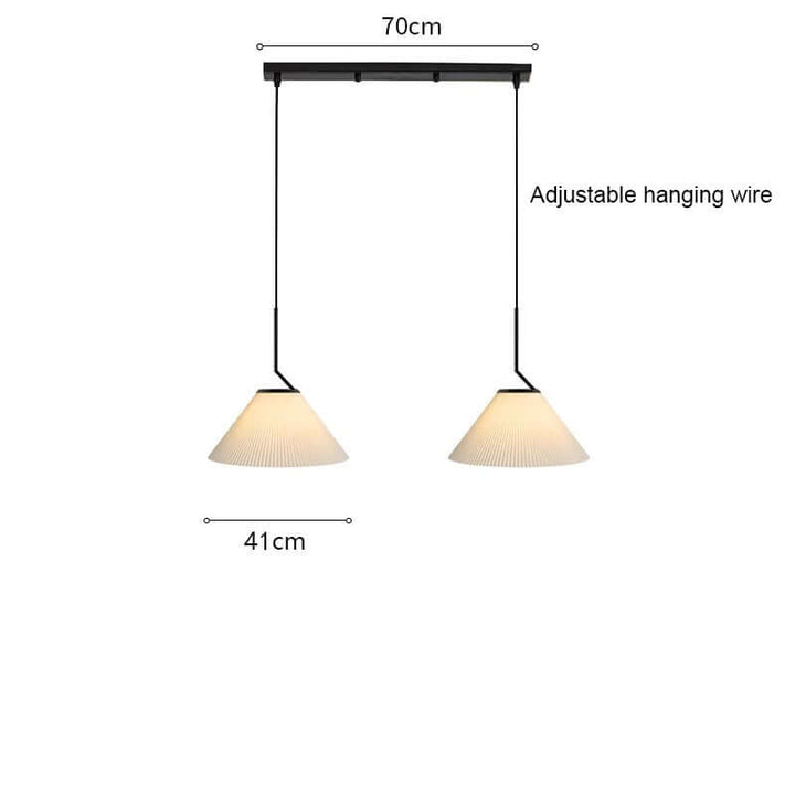 Pleated Cream Pendant Lamp