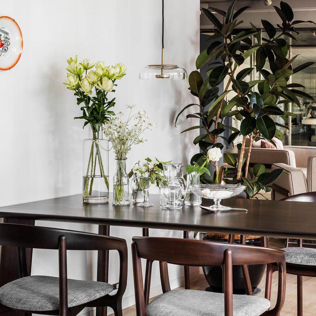 Modern Brass & Glass Pendant Light