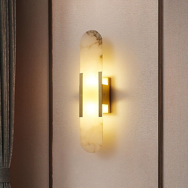 Elongated Alabaster Wall Lamp
