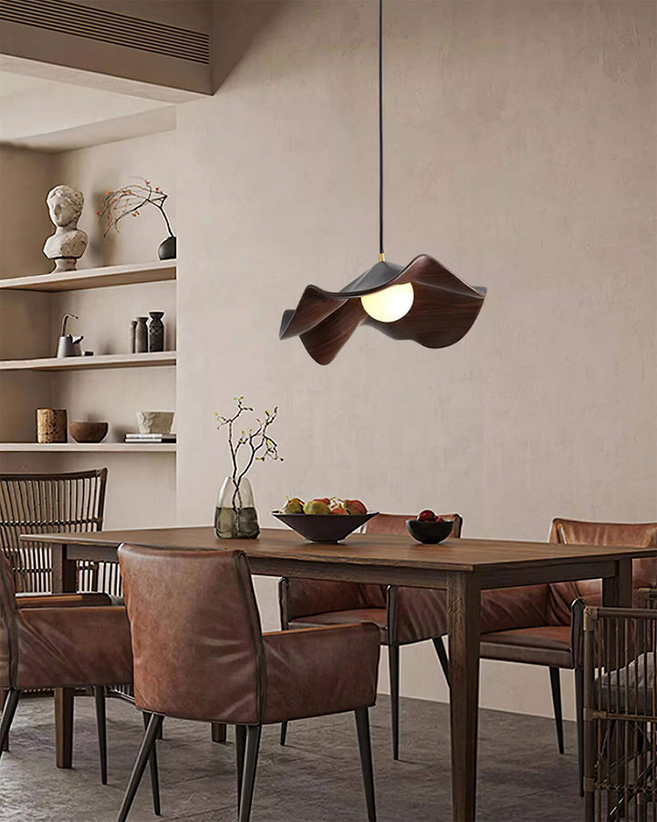 Decorative Resin Pendant Lamp with Leaf Design