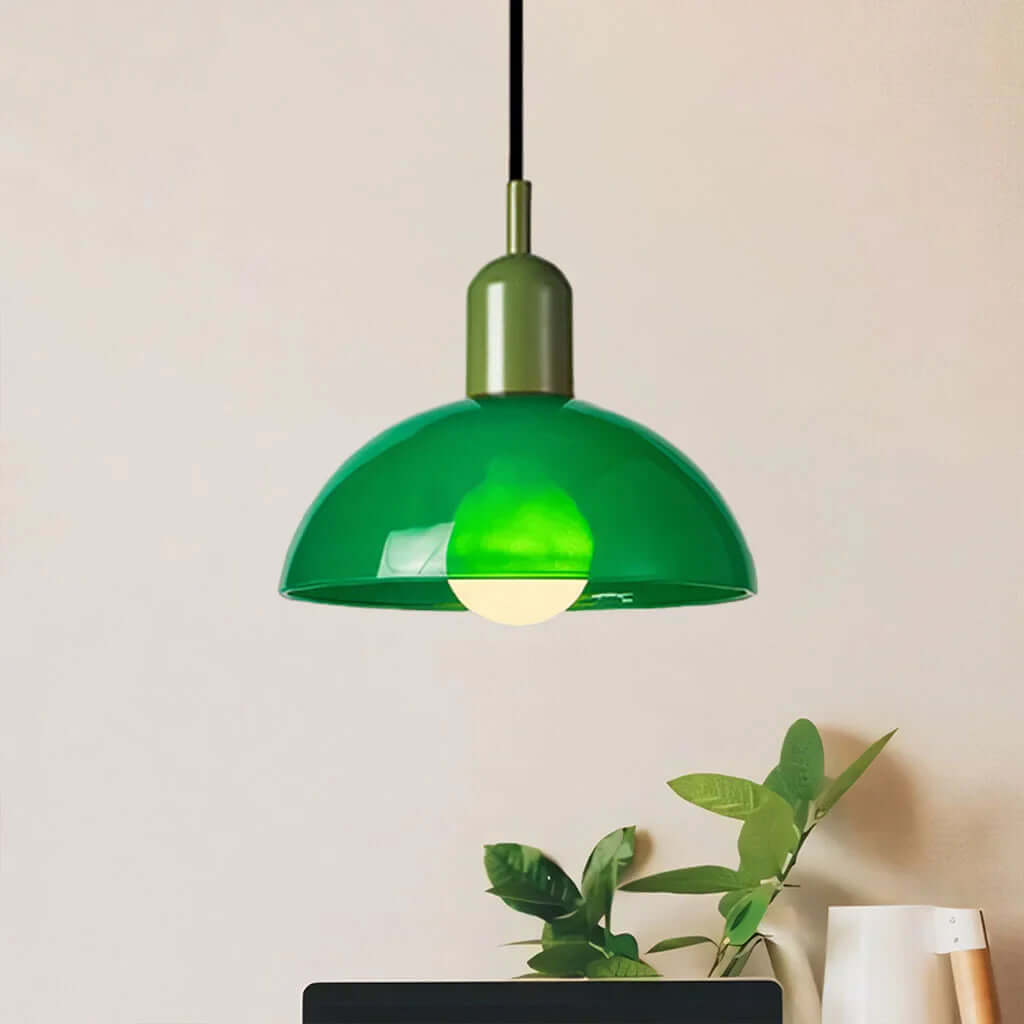 Colorful Glass Bowl Pendant Light