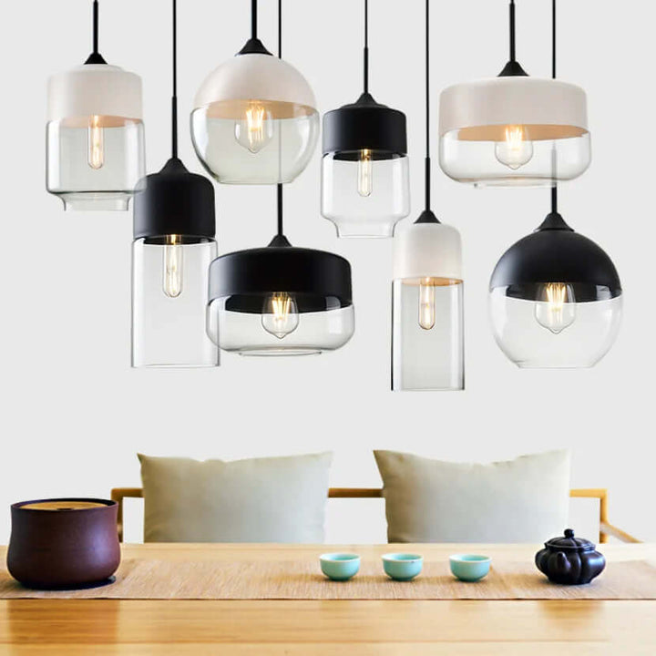 Elegant Glass Pendant Light with Adjustable Cable