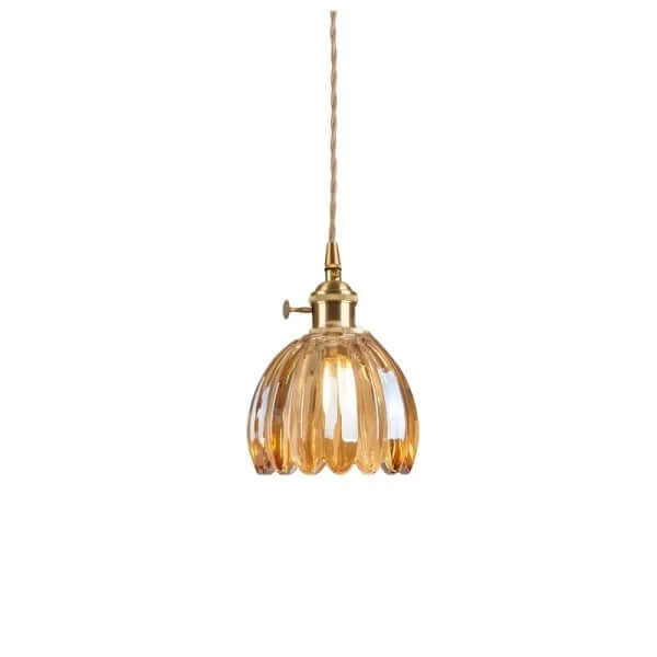Retro Glass Flower Pendant Light