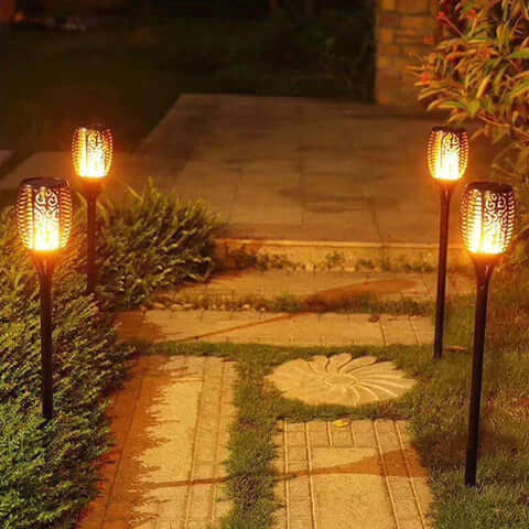 Solar Garden Torch Light - Flickering Flame Effect