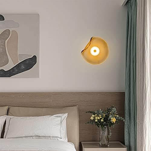 Modern Amber Glass Wall Light
